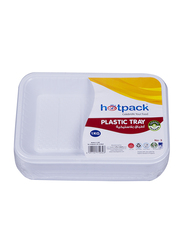 Hotpack No.3 10-Piece Plastic Rectangular Tray Set, PAV3HP, White