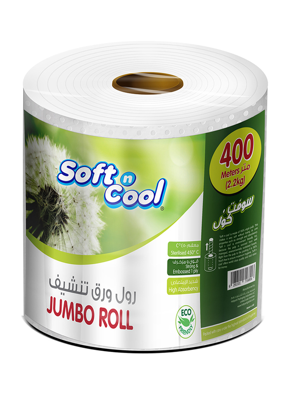 Soft N Cool Jumbo Maxi Roll Value Pack, 400m, 2.2 Kg