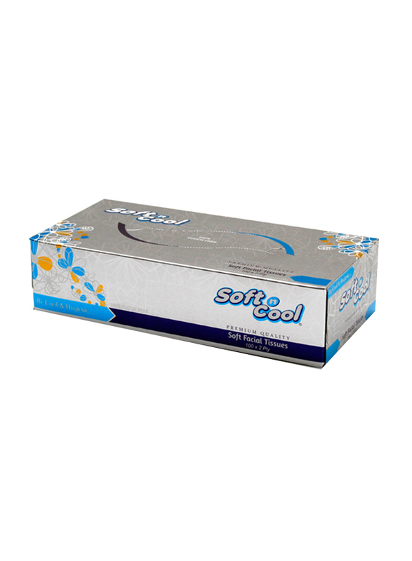 Hotpack Soft N Cool Facial Tissue, 5 Boxes x 100 Sheets
