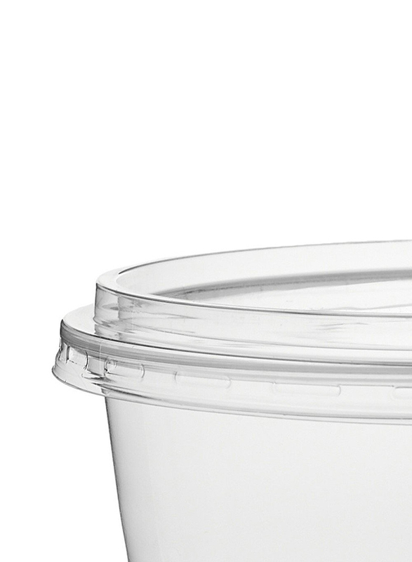 Hotpack 10-Piece Plastic Deli Container Square with Lids, 24oz, Clear