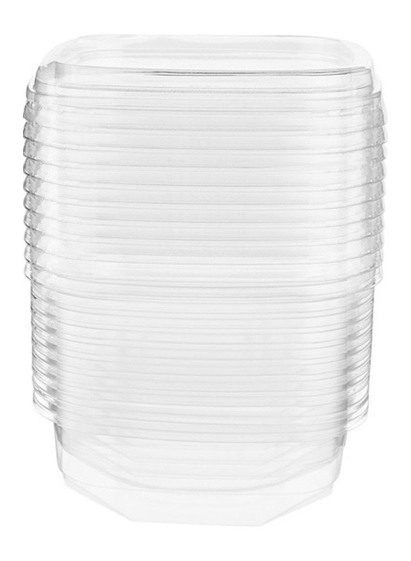Hotpack 10-Piece Plastic Deli Container Square with Lids, 12oz, Clear