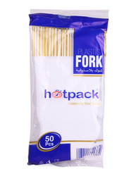 Hotpack 50-Piece Plastic Fork Set, PFS, White
