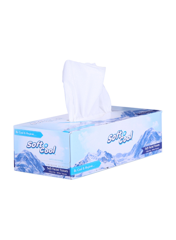 Hotpack Soft N Cool Facial Tissue, 5 Boxes x 150 Sheets
