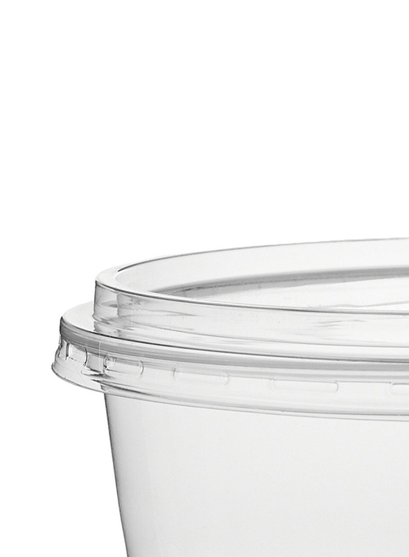 Hotpack 10-Piece Plastic Deli Container Square with Lids, 32oz, Clear