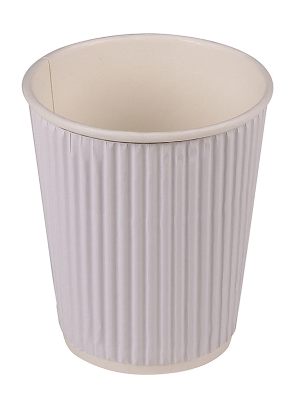 Hotpack 4oz 25-Piece Set Ripple Paper Cup, White