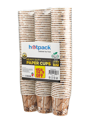 Hotpack 150-Piece 4oz Paper Cups Set, Brown