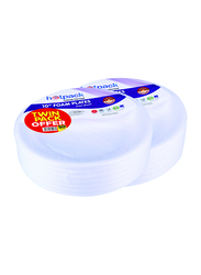 Hotpack 50-Piece 10-inch Foam Round Dinner Plates Twin Pack, White