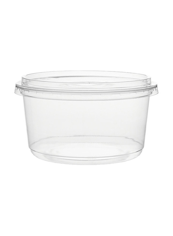 Hotpack 10-Piece Plastic Deli Container Round with Lids, 24oz, Clear