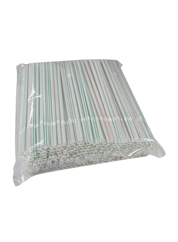 Hotpack 250-Piece 6mm Plastic Flexible Straw, STRAW250, Multicolor