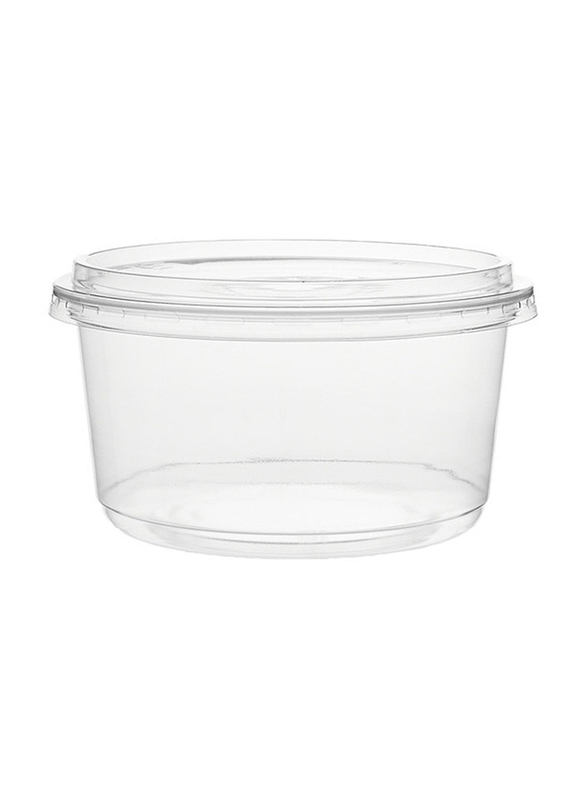 Hotpack 10-Piece Plastic Deli Container Round with Lids, 32oz, Clear