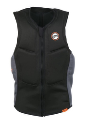Prolimit Slider Half Padded Front Zip Vest, Small, Black/Orange