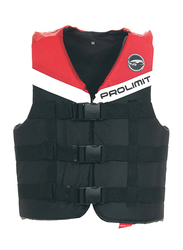 Prolimit Nylon 3-Buckle Vest, Medium, Red/Black/White