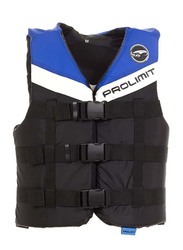 Prolimit Nylon 3-Buckle Vest, Small, Blue/Black/White