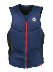 Prolimit Slider Half Padded Front Zip Vest, Medium, Blue/Red