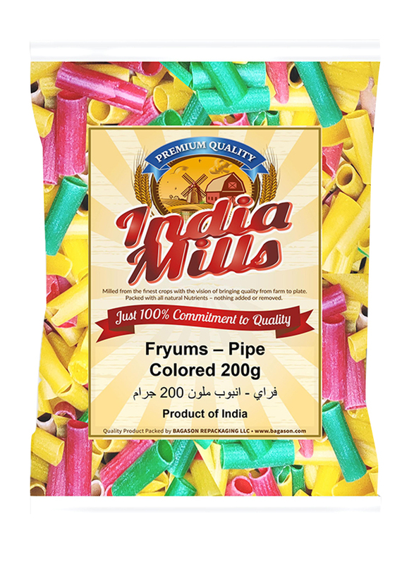 India Mills Fryums Colored Pipe Long, 200g