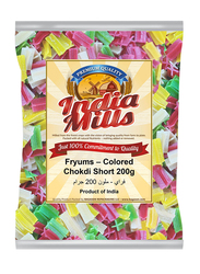 India Mills Fryums Colored Chokdi Short, 200g