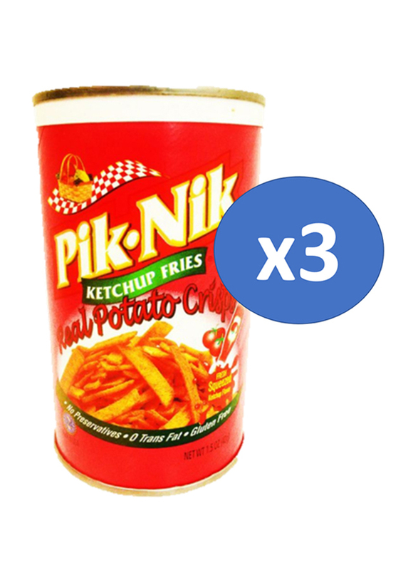 Pik-Nik Ketchup Shoestring Potatoes Crisp, 3 Cans x 42g