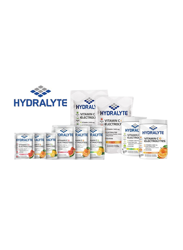 Hydralyte Lemon Lime Flavor Vitamin C + Electrolyte Powder Sports Drink Mix Jar, 200g