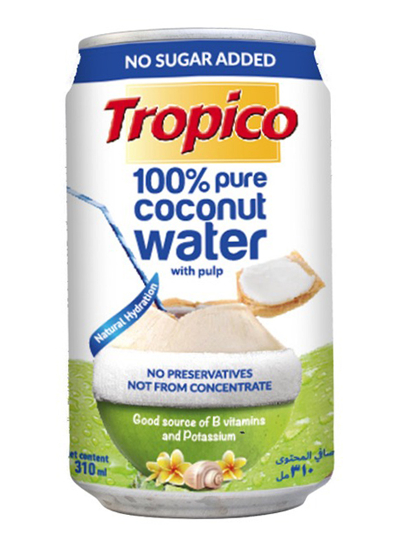 Tropico 100% Pure Coconut Water with Pulp, 310ml