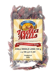 India Mills Chilli Whole Long, 100g