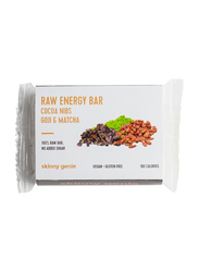 Skinny Genie Vegan/Gluten Free Raw Energy Cocoa Nibs Goji & Matcha Bar, 16 Pieces x 40g