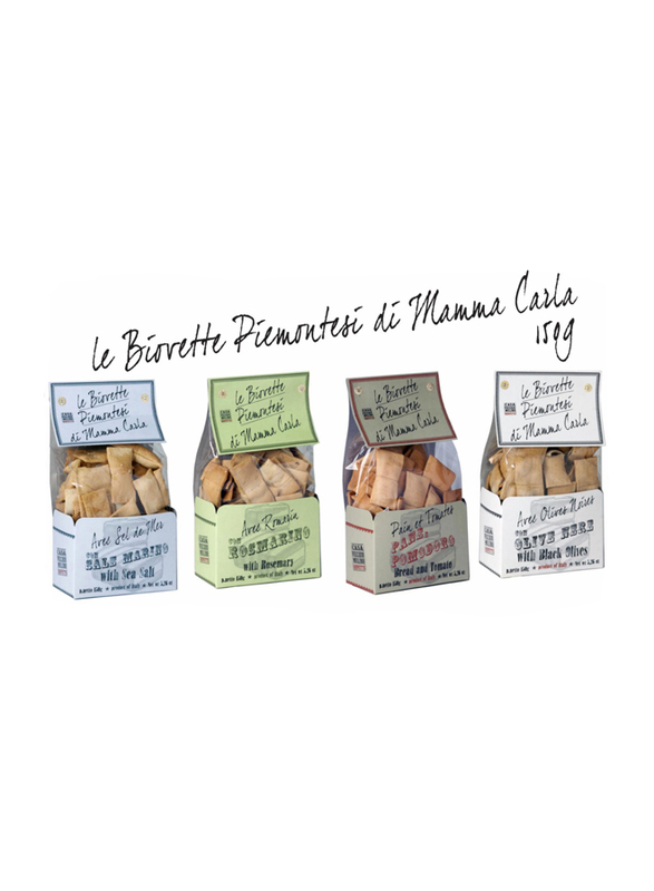 Casa Vecchio Mulino Biovette Piemontesi Italian Mini Flat Bread with Sea Salt, 150g