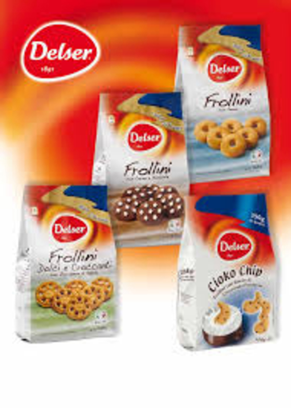 Delser 1891 Favole Frollini Italian Milk Biscuits with Sugar Crystals, 600g