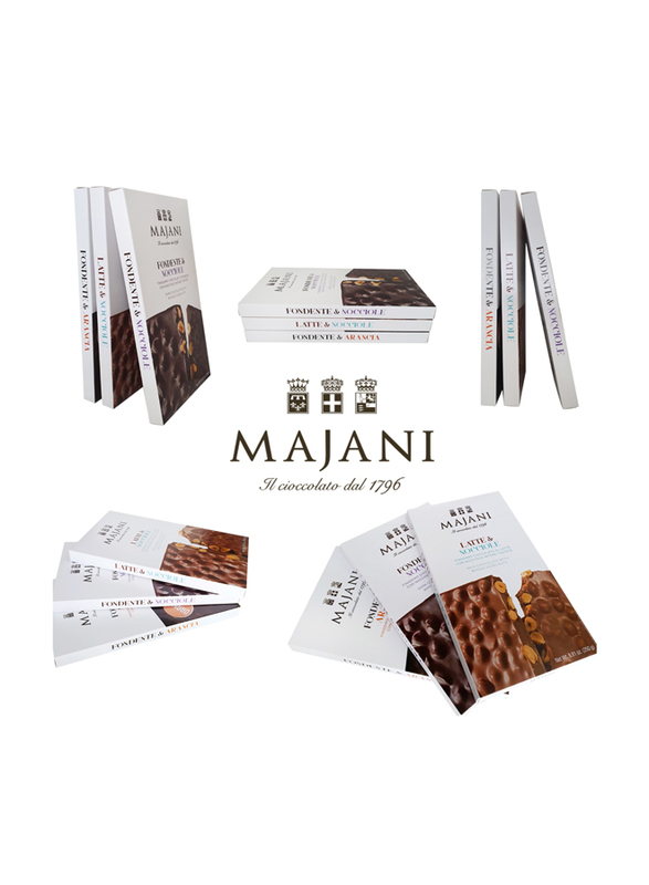 Majani 1796 Dark Chocolate Bar with Orange Peel, 250g
