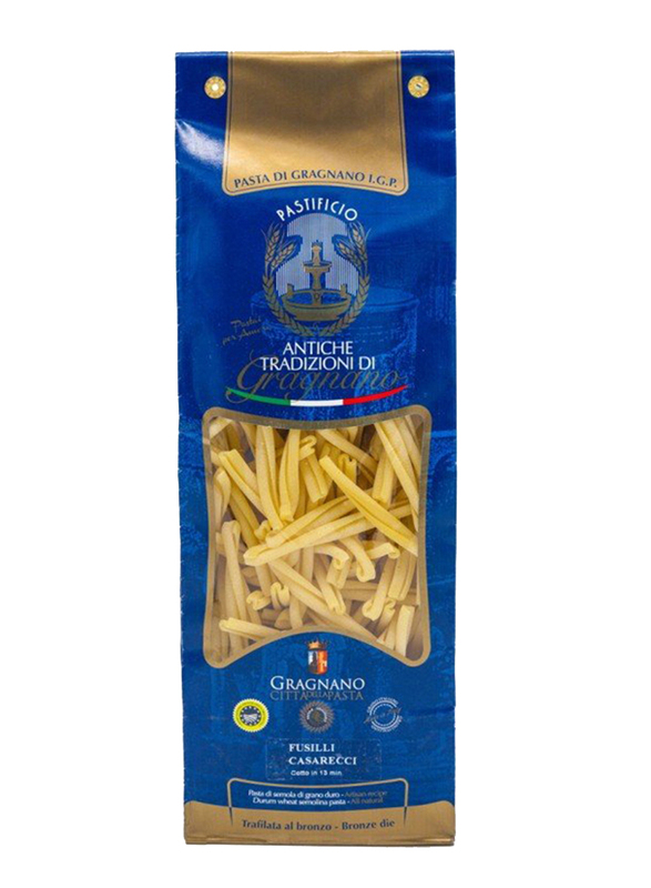 Antiche Tradizioni di Gragnano Durum Wheat Semolina Bronze Die Fusilli Caserecci Pasta, 500g