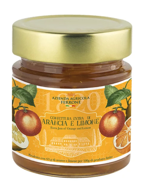 Tenuta Ferrone Extra Orange and Lemon Italian Gourmet Jam, 200g