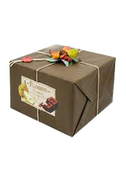 Flamigni Italian Sugar Iced Gourmet Panettone with Dark Chocolate Drops and Candied Fruits Pear Hand Wrapped, 1 Kg