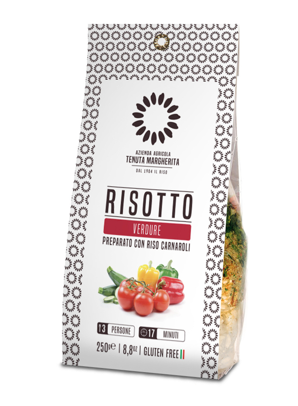 Tenuta Margherita Risotto Vegetables Ready to Cook with Italian Carnaroli Rice, 250g