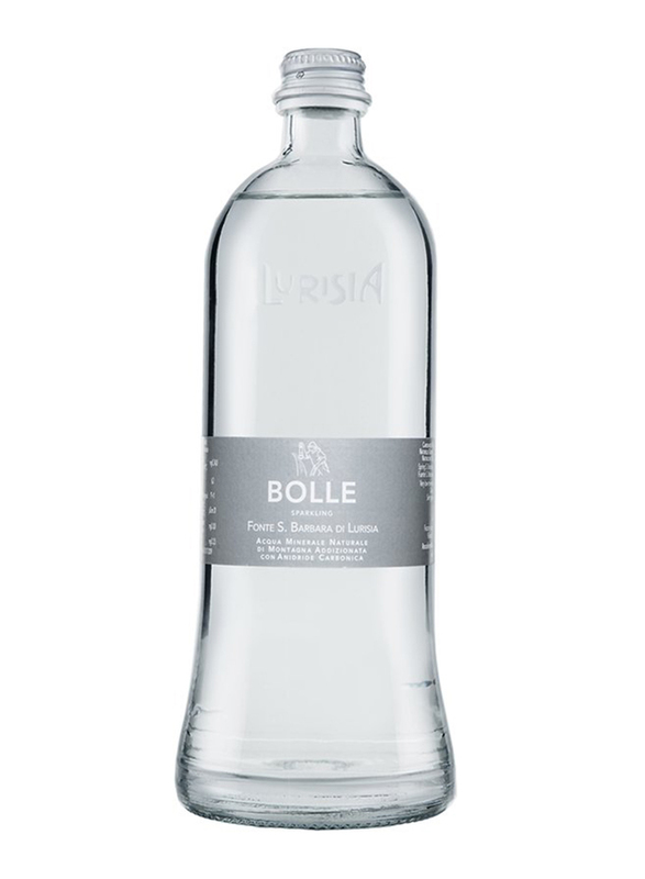 Lurisia Sparkling Natural Spring Fine Water, 12 Glass Bottles x 500ml