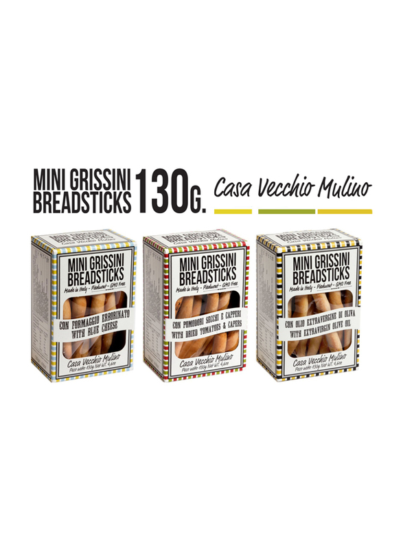 Casa Vecchio Mulino Italian Mini Breadsticks with Gorgonzola Blue Cheese, 130g