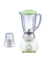 Elekta 1.5L Plastic Jar Blender with 1 Grinder, 300-327W, EFBG-1586, White/Green