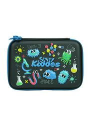 Smily Kiddos Double Compartment Pencil Case for Kids, Black