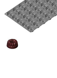 De Buyer 60cm Moul'Flex Pro Silicone 35 Kougloff Fluted Moulds Baking Tray, 60x40 cm, Silver