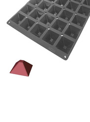 De Buyer 60cm Moul'Flex Pro Silicone 35 Mini Pyramid Moulds Baking Tray, 60x40 cm, Black