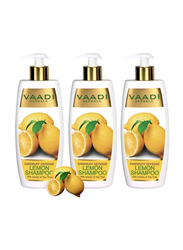 Vaadi Herbals Dandruff Defense Organic Lemon Shampoo, with Tea Tree Extract, 350ml, 3 Pieces