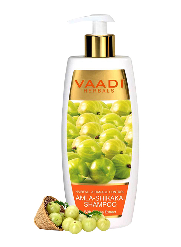 

Vaadi Herbals Amla-Shikakai Shampoo, with Reetha Extract for Hairfall & Damaged Hair, 350ml