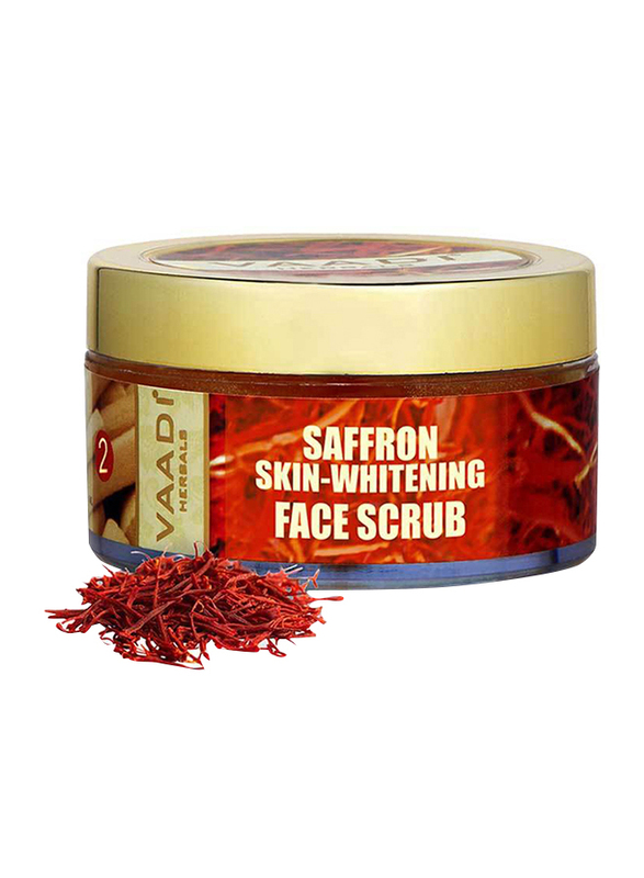 

Vaadi Herbals Skin Whitening Organic Saffron Scrub, with Basil Oil & Shea Butter, 50gm