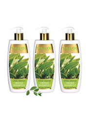 Vaadi Herbals Superbly Smoothing Organic Heena Shampoo, with Green Tea Extract for Dry and Frizzy Hair, 350ml, 3 Pieces