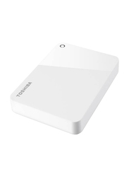 Toshiba 4TB HDD Canvio Advance External Portable Hard Drive, USB 3.0, HDTC940EW3CA, White