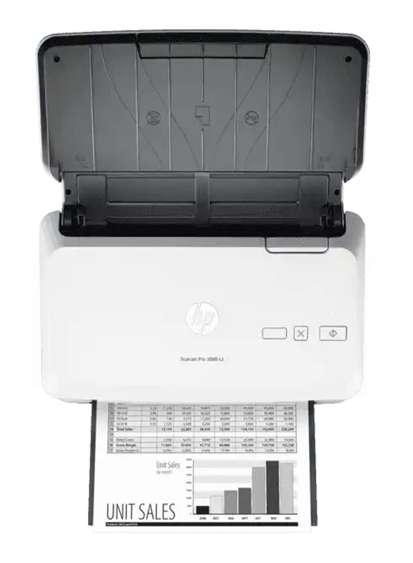 HP ScanJet Pro 3000S3 Sheet Feed Scanner, 600DPI, White