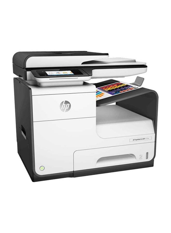 Hp Pagewide 477dw Wireless Multifunction Color All-in-One Printer, White/Grey