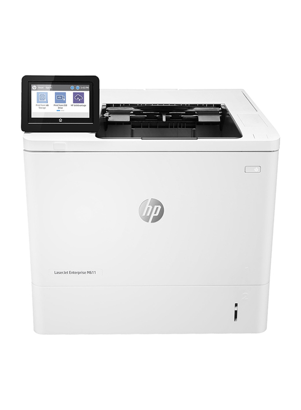 HP LaserJet Enterprise M611DN Laser Printer, White