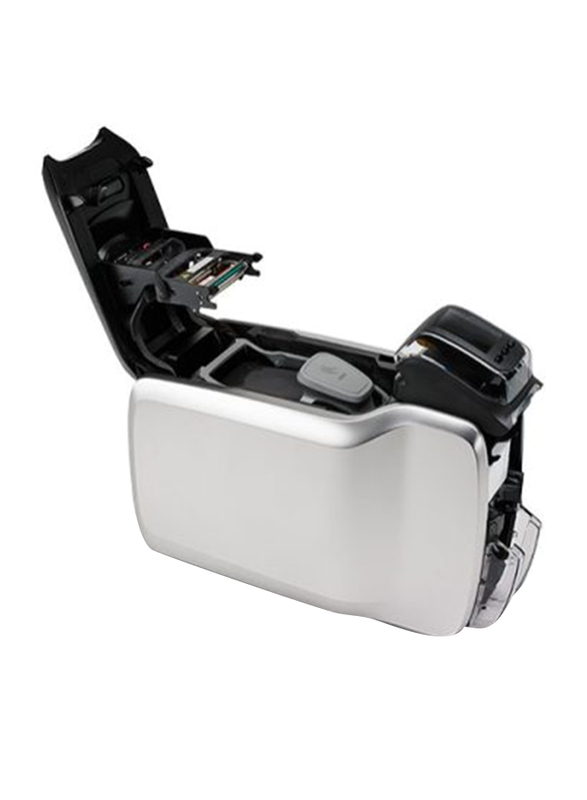 ZEBRA ZC300 Dual Sided ID Card Printer, with 1 Color Ribbon + 100 Cards + Cardstudio Classic Software, White