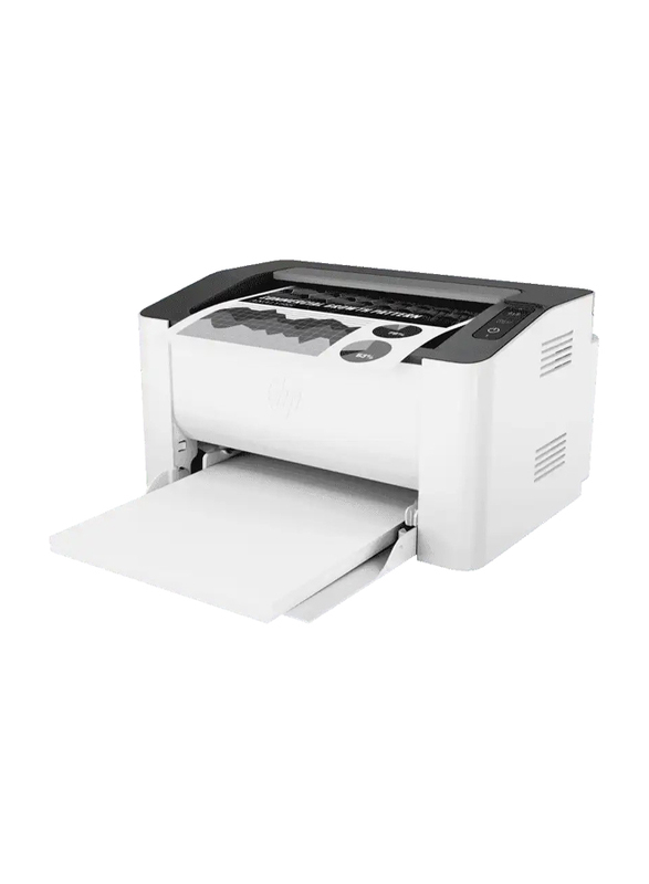 HP LaserJet 107W Mono Black and White Laser Printer, White