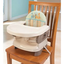 Summer Infant Deluxe Comfort Folding Booster Seat, Safari Stripe, Beige/Brown