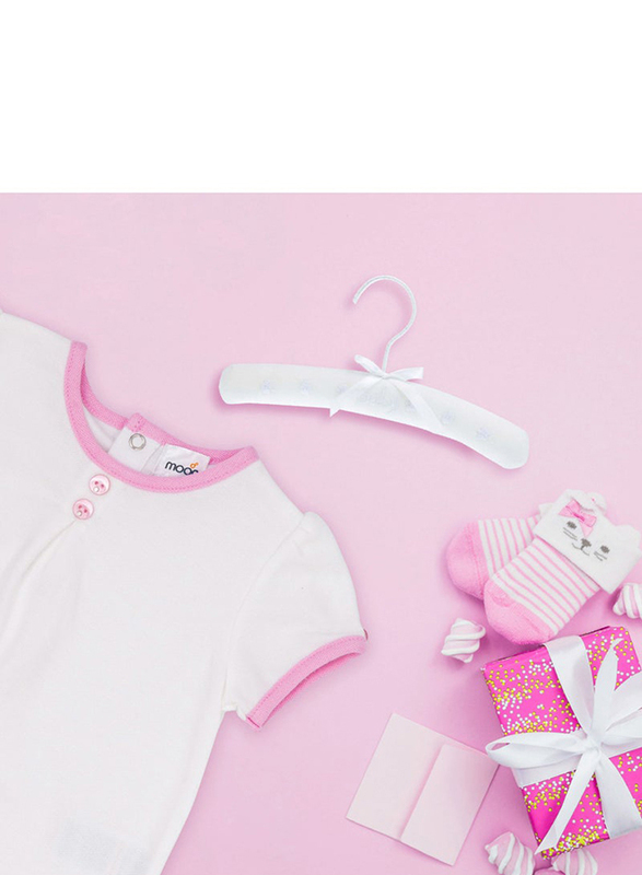Moon 100% Cotton Stripes Top and Bloomer Set for Baby Girls, 6-9 Months, Pink